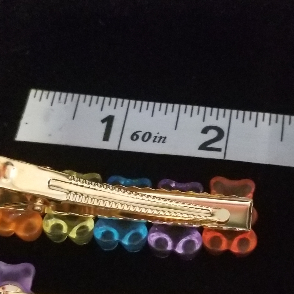 Gummy Bear Hair Assesories Clips 3 pc Set New - Picture 7 of 9